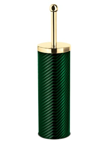 Berlinger Haus Toiletborstelgarnituur groen/goudkleurig - (H)26,7 x Ø 9,5 cm