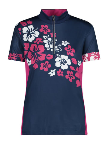 CMP Fietsshirt donkerblauw/roze