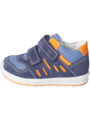 PEPINO Leder-Sneakers "Nuro" in Dunkelblau/ Orange