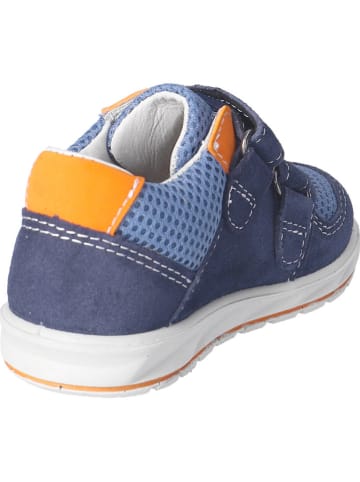 PEPINO Leder-Sneakers "Nuro" in Dunkelblau/ Orange