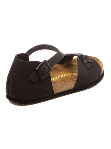 Comfortfusse Leren sandalen zwart