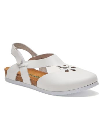 Comfortfusse Leren sandalen wit