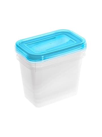 keeeper 3-delige set: vershouddozen "Fredo" lichtblauw/transparant - 1 l
