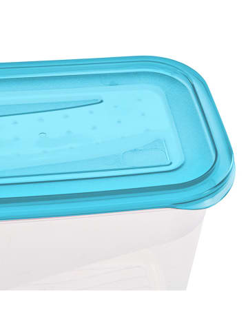 keeeper 3er-Set: Frischhaltedosen "Fredo" in Hellblau/ Transparent - 1 l