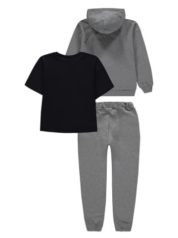 ESPRIT 3tlg. Outfit in Grau/ Schwarz
