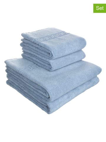 avance 4-delige handdoekenset blauw