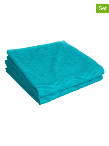 avance 2-delige set: badhanddoeken turquoise