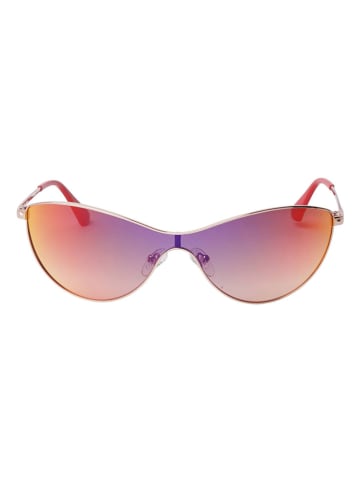 Guess Damskie okulary przeciwsłoneczne w kolorze srebrno-czerwonym
