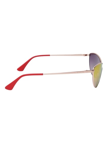 Guess Dameszonnebril zilverkleurig/rood