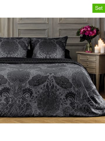 CXL by Christian Lacroix 2-delige set: satijnen beddengoedsets antraciet