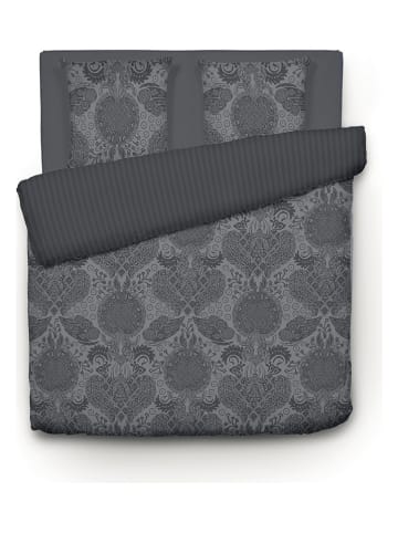 CXL by Christian Lacroix Komplet pościeli satynowej w kolorze szarym