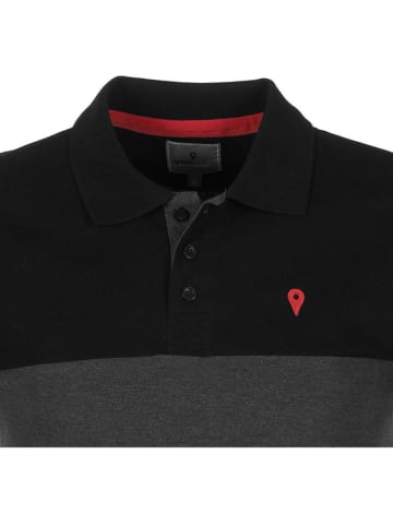 Peak Mountain Koszulka polo "Caloste" w kolorze antracytowo-czarnym