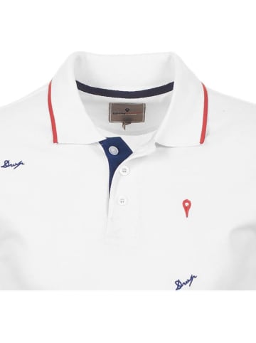 Peak Mountain Koszulka polo "Clamar" w kolorze białym