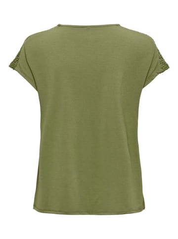 ONLY Koszulka "Thea" w kolorze oliwkowym