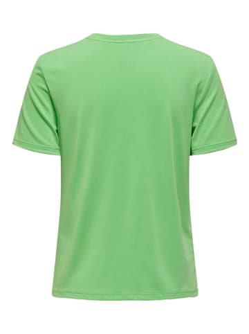 ONLY Koszulka "Free Life" w kolorze zielonym