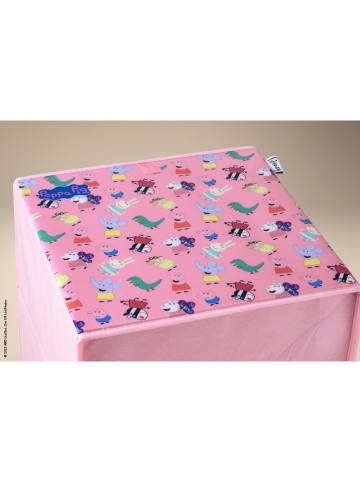 Lifeney 3-delige set: opbergboxen "Peppa" lichtblauw/lichtroze- (B)33 x (H)33 x (D)33 cm