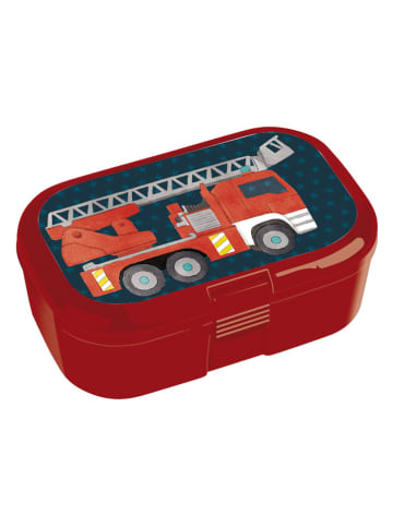 Lutz Mauder Mini-Brotdose "Feuerwehrauto" in Rot - (B)10,5 x (H)4 x (T)6 cm