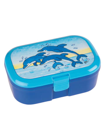 Lutz Mauder Lunchbox "Delfine" in Blau - (B)17 x (H)6 x (T)13,5 cm