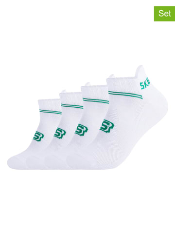 Skechers Skarpety (4 pary) w kolorze białym