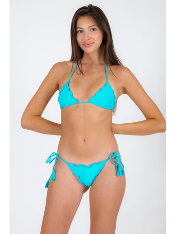 Rio de Sol Biustonosz bikini "Jade Frufru" w kolorze turkusowym