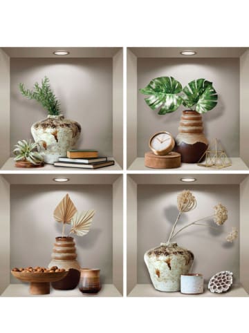 Ambiance Tatuaż ścienny 3D "Vases and decorative design"