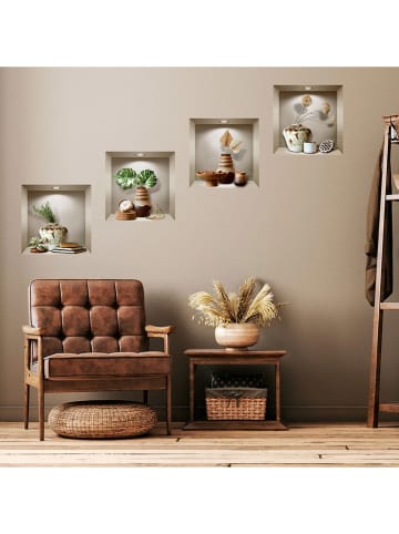 Ambiance 3D-Wandtattoo "Vases and decorative design"