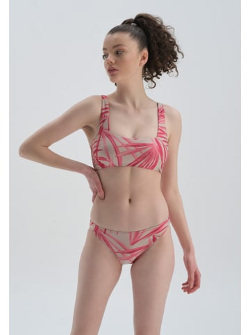Dagi Bikini-Oberteil in Pink/ Beige