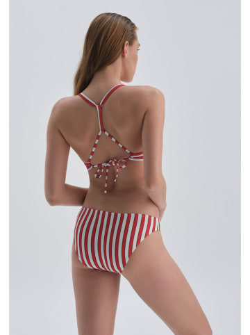 Dagi Bikini-Hose in Rot/ Weiß