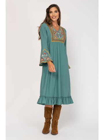Peace & Love Sukienka w kolorze turkusowym