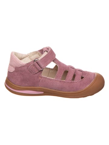 lamino Leren enkelsandalen roze