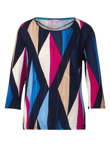 Street One Blouse donkerblauw/roze
