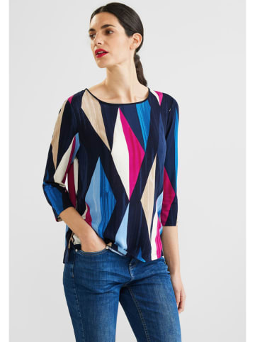 Street One Blouse donkerblauw/roze