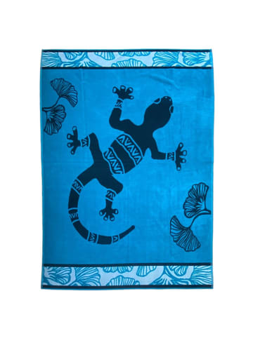 Le Comptoir de la Plage Strandtuch "Kaly" in Blau - (L)180 x (B)140 cm