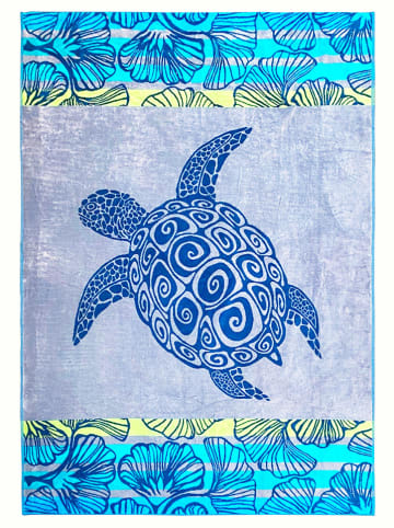 Le Comptoir de la Plage Strandtuch "Mesta - Camada" in Hellblau/ Blau - (L)180 x (B)140 cm