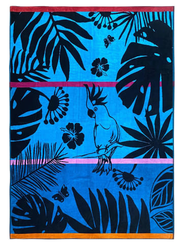 Le Comptoir de la Plage Ręcznik plażowy "Vacancia - Kala" w kolorze niebieskim - 180 x 140 cm
