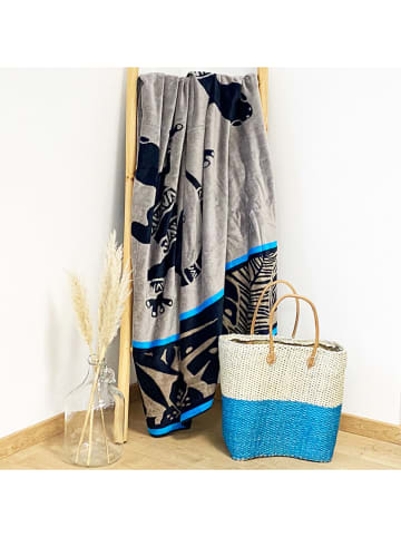 Le Comptoir de la Plage Strandtuch "Vacancia - Escondido" in Grau - (L)180 x (B)140 cm