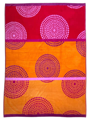 Le Comptoir de la Plage Ręcznik plażowy w kolorze czerwono-pomarańczowym - 180 x 140 cm