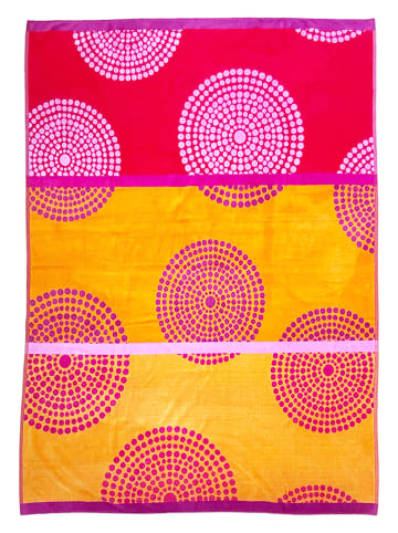 Le Comptoir de la Plage Ręcznik plażowy w kolorze czerwono-żółtym - 180 x 140 cm