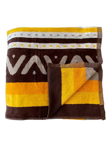 Le Comptoir de la Plage Strandtuch "Copacabana - Macarena" in Hellgrau/ Gelb - (L)180 x (B)140 cm