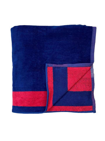 Le Comptoir de la Plage Strandtuch "Bora Bora - Conigli" in Dunkelblau/ Rot - (L)180 x (B)140 cm