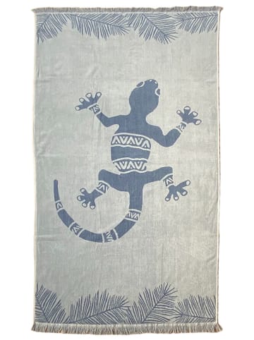 Le Comptoir de la Plage Ręcznik plażowy "Deco - Zacapa" w kolorze błękitnym - 170 x 90 cm