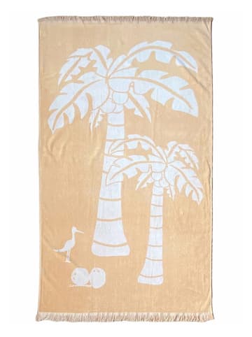 Le Comptoir de la Plage Ręcznik plażowy "Deco - Cocobeach" w kolorze pomarańczowym - 170 x 90 cm