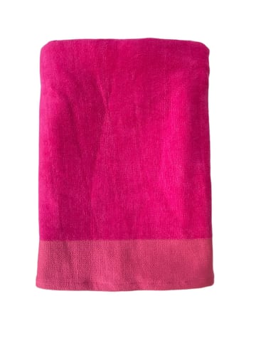 Le Comptoir de la Plage Strandtuch "Shady - Fuchsia" in Pink - (L)160 x (B)90 cm