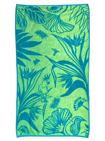 Le Comptoir de la Plage Ręcznik plażowy "Auka - Tawana" w kolorze turkusowo-zielonym - 140 x 70 cm