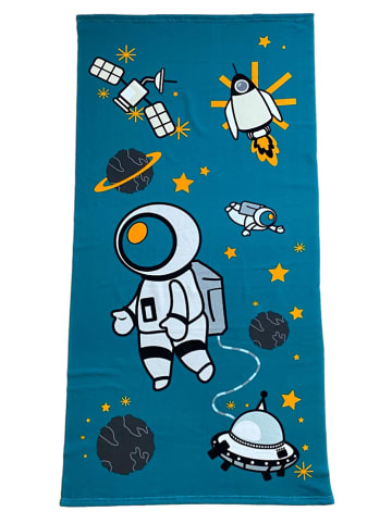 Le Comptoir de la Plage Mikrofaser-Strandtuch "Galactic" in Petrol - (L)140 x (B)70 cm
