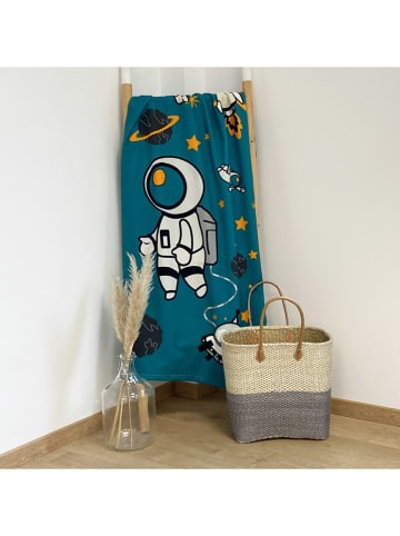 Le Comptoir de la Plage Mikrofaser-Strandtuch "Galactic" in Petrol - (L)140 x (B)70 cm