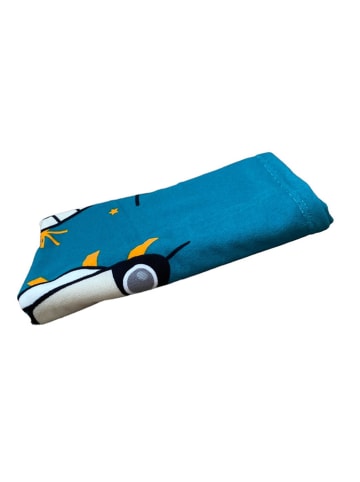 Le Comptoir de la Plage Mikrofaser-Strandtuch "Galactic" in Petrol - (L)140 x (B)70 cm
