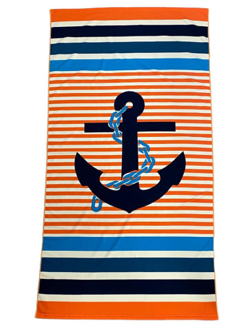 Le Comptoir de la Plage Mikrofaser-Strandtuch "Sabbia - Galway" in Orange - (L)170 x (B)90 cm