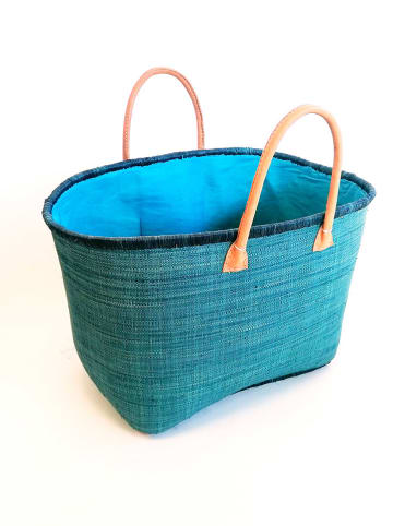 Le Comptoir de la Plage Torba plażowa "Morondava" w kolorze niebieskim - 52 x 35 x 22 cm