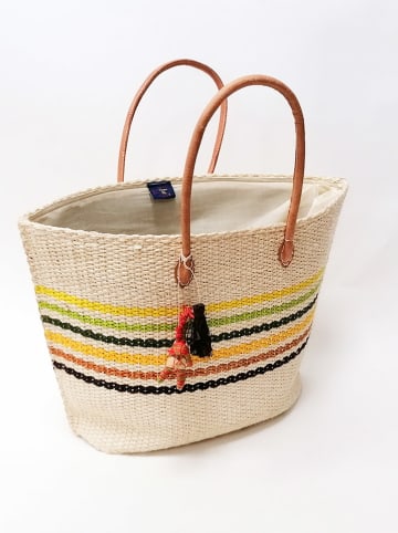 Le Comptoir de la Plage Strandtasche "Kirindy" in Creme - (B)35 x (H)46 x (T)20 cm